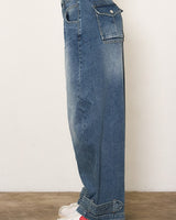 Memphis Girl Wide Leg Jeans with Elastic High Waist | Jeans