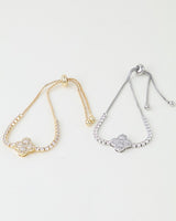 Cubic Zirconia Crystal Adjustable Bracelet