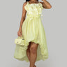 Ethereal Blossom High-Low Dress – Yellow