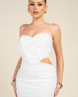 Blossom Lace Corset Mini Dress - White | Women's Mini Dress