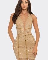 Nude Glam Luxe Mini Dress Nude | Women's Mini Dress