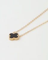 Black Clover Pendant Stainless Steel Necklace