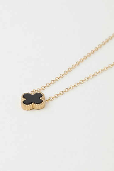 Black Clover Pendant Stainless Steel Necklace