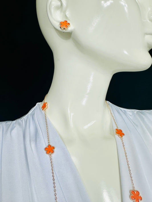Kiss From a Rose Earrings(Orange)