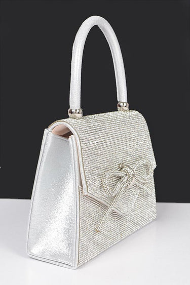 Crystal Bow Elegance Top Handle Bag