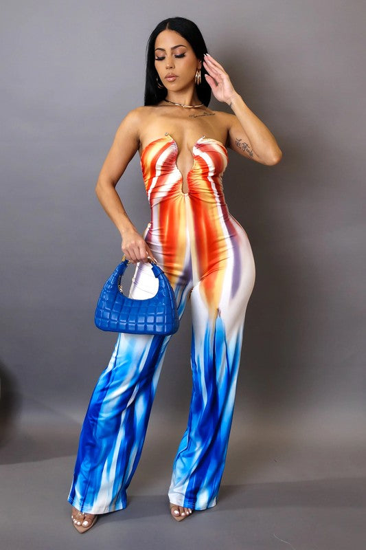 Fire And Ice Palazzo Jumpsuit