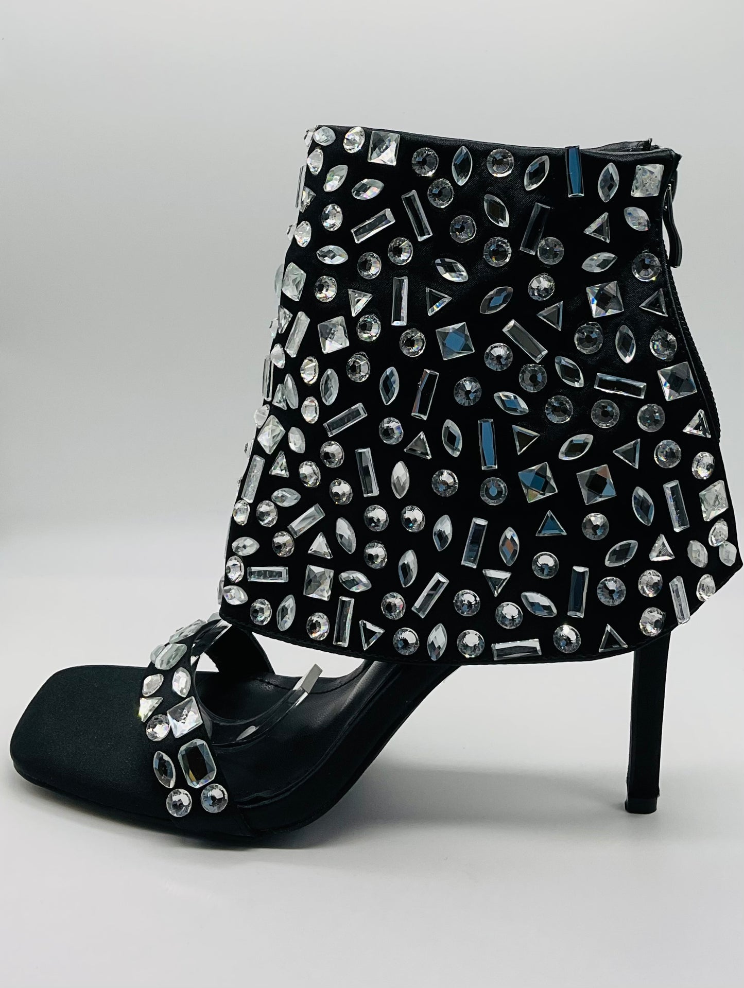 J Lo Crystal Noir Stilettos (Black)