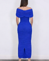 Enchanted Allure Ruched Off-Shoulder Maxi Dress - Li | Maxi Dress