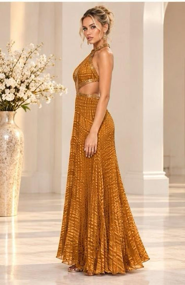 Sequin Mock Neck Maxi Dress (Black) - Palazzo Couture Online