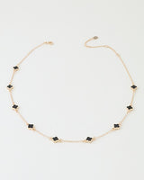 Minimal Clover Charm Chain Necklace