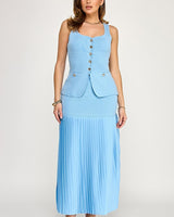Parisian Pleat Elegance 2-Piece Skirt Set - Natura | Skirt Set
