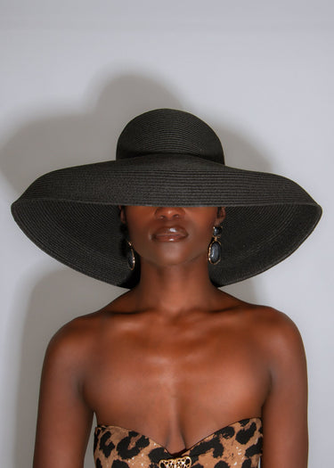 Classic Wide Brim Straw Hat Natural