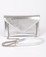 Sleek Enamel Envelope Clutch - Black - Palazzo Couture Online