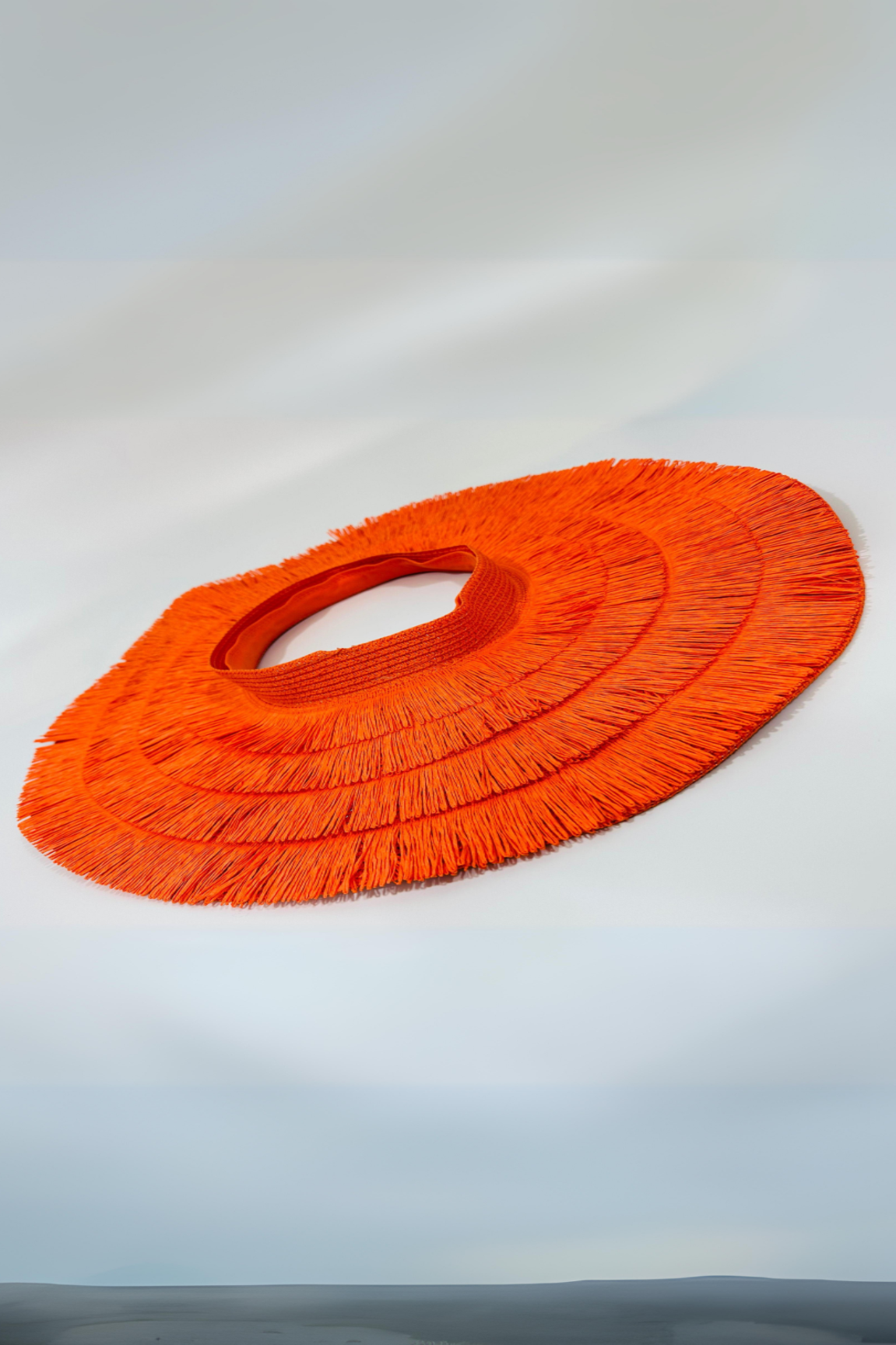 Vacation Vibes Fringe Straw Hat (Orange)