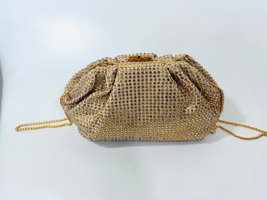 Compact Light-Gold clutch for formal occasions