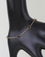 Minimal Clover Charm Chain Necklace