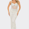 White Floral Sequin Gown – Enchanted Blossom Maxi | Maxi Dress