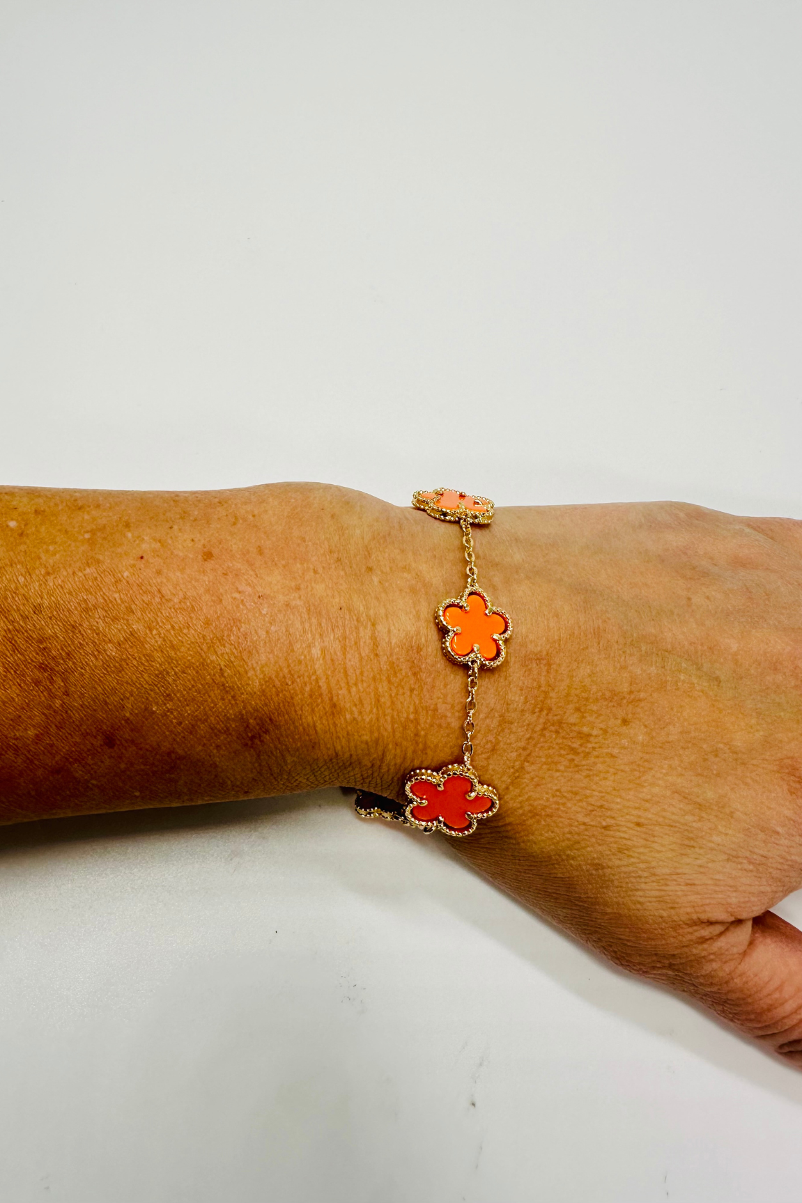 Inspiring Flowers That Last Forever Bracelet (Orange)
