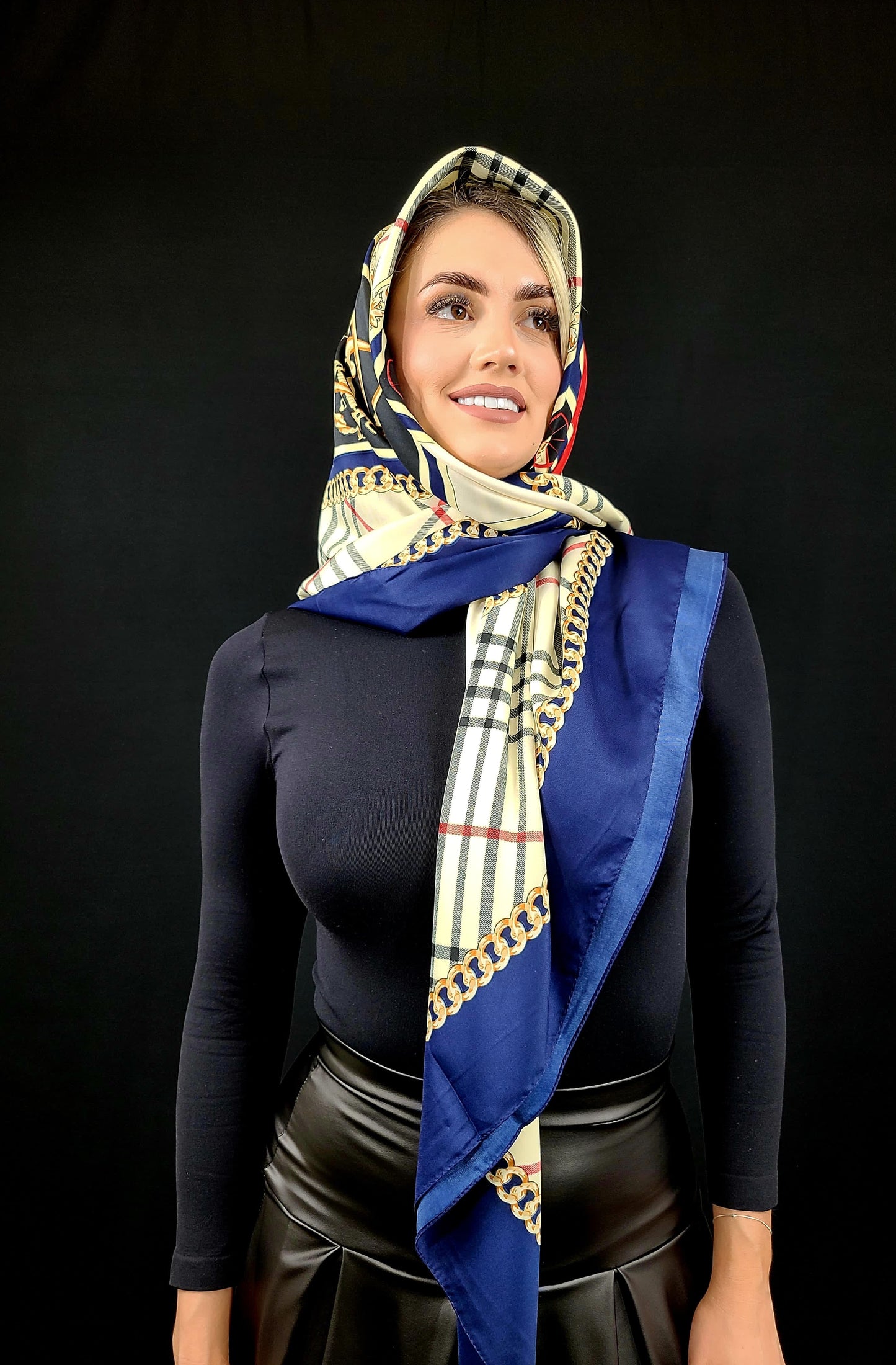 Derby Style Print Satin Scarf