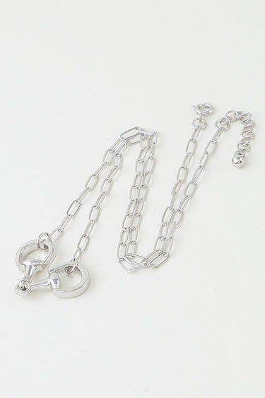 Polished Horsebit Paperclip Chain Necklace