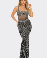 White Floral Sequin Gown – Enchanted Blossom Maxi | Maxi Dress
