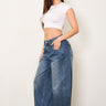 Memphis Girl Wide Leg Jeans with Elastic High Waist | Jeans
