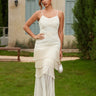 Apricot Crochet Fringe Maxi Dress