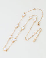 Minimal Clover Charm Chain Necklace