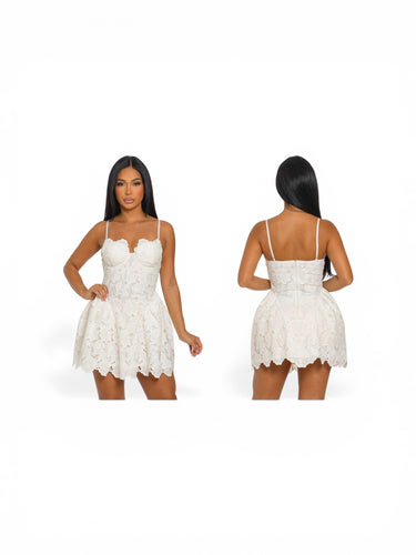 Seaside Treasures Mesh Mini Dress - White - Palazzo Couture Online
