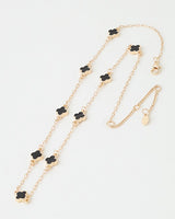 Minimal Clover Charm Chain Necklace