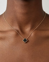 Black Clover Pendant Stainless Steel Necklace