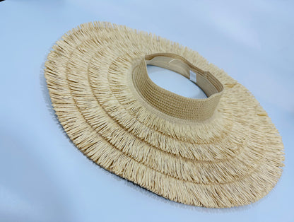 Vacation Vibes Fringe Straw Hat (Natural)
