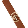 Rhinestone GO Charm Elastic Belt (Cognac)