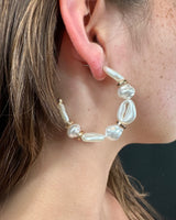 Handmade boho earrings in beach-inspired style