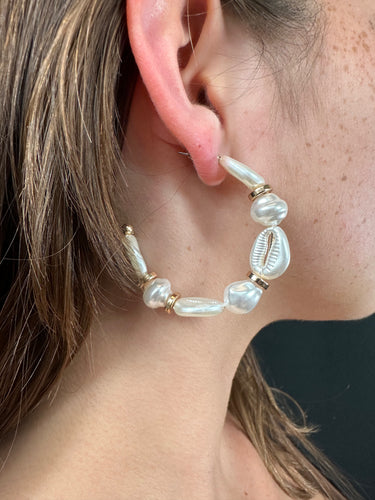 Handmade boho earrings in beach-inspired style