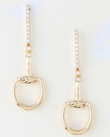 Cubic Zirconia Polished Toggle Drop Earrings