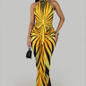 Solaris Sculpted Mesh Maxi Dress