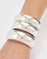Three-Piece Chunky Dome Bangle Bracelet Set