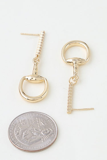 Cubic Zirconia Polished Toggle Drop Earrings