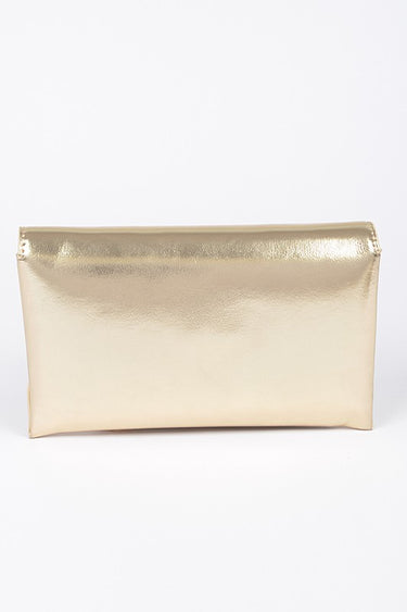 Sleek Enamel Envelope Clutch - Black - Palazzo Couture Online