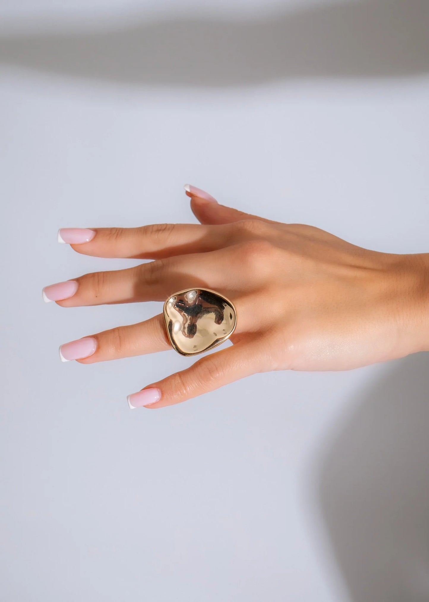 Organic Shape Statement Ring (Gold)