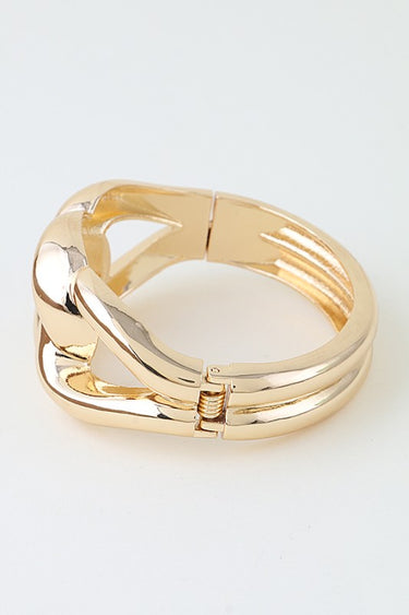 Chunky Polished Curb Chain Cuff Bracelet