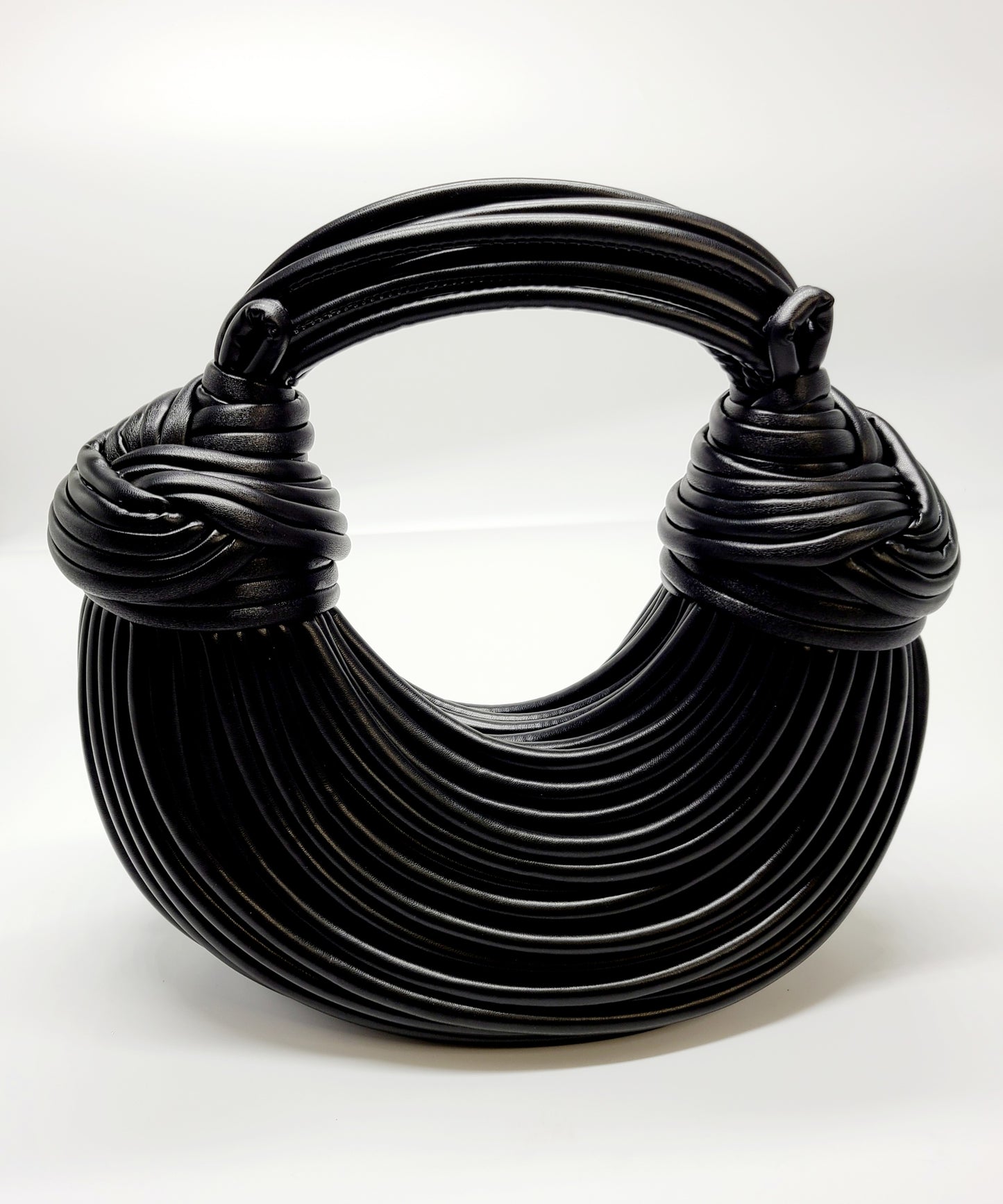 Black Serpentine Rope Hobo HandBag