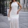 White Floral Sequin Gown – Enchanted Blossom Maxi | Maxi Dress