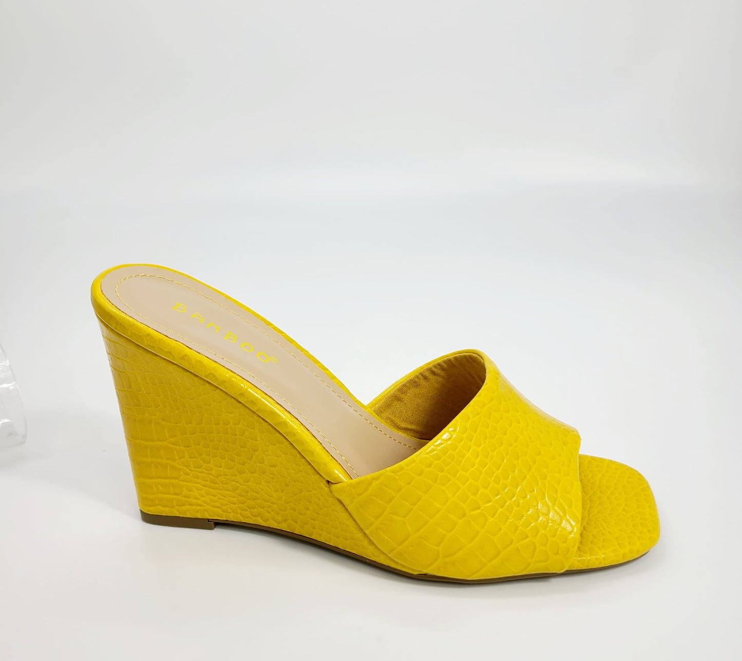 Dolce Vita Platform Heels Slide Sandals (Yellow)
