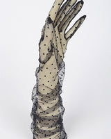 Sheer Polka Dot Opera Gloves