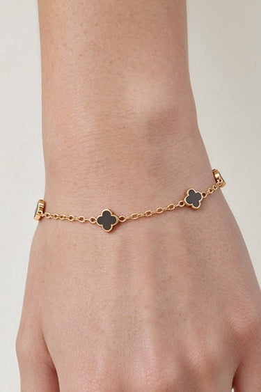 Minimal Clover Charm Chain Necklace
