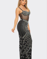 White Floral Sequin Gown – Enchanted Blossom Maxi | Maxi Dress