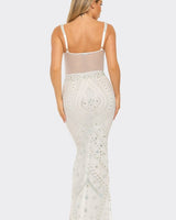 White Floral Sequin Gown – Enchanted Blossom Maxi | Maxi Dress