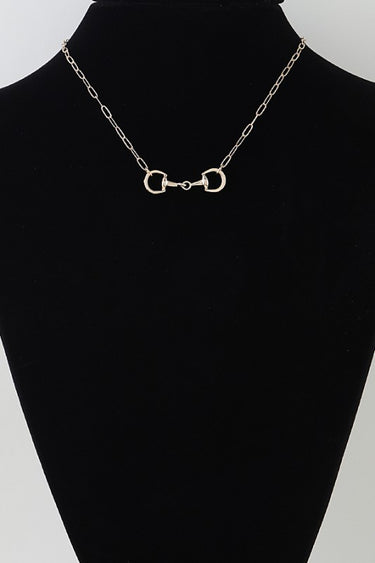 Polished Horsebit Paperclip Chain Necklace